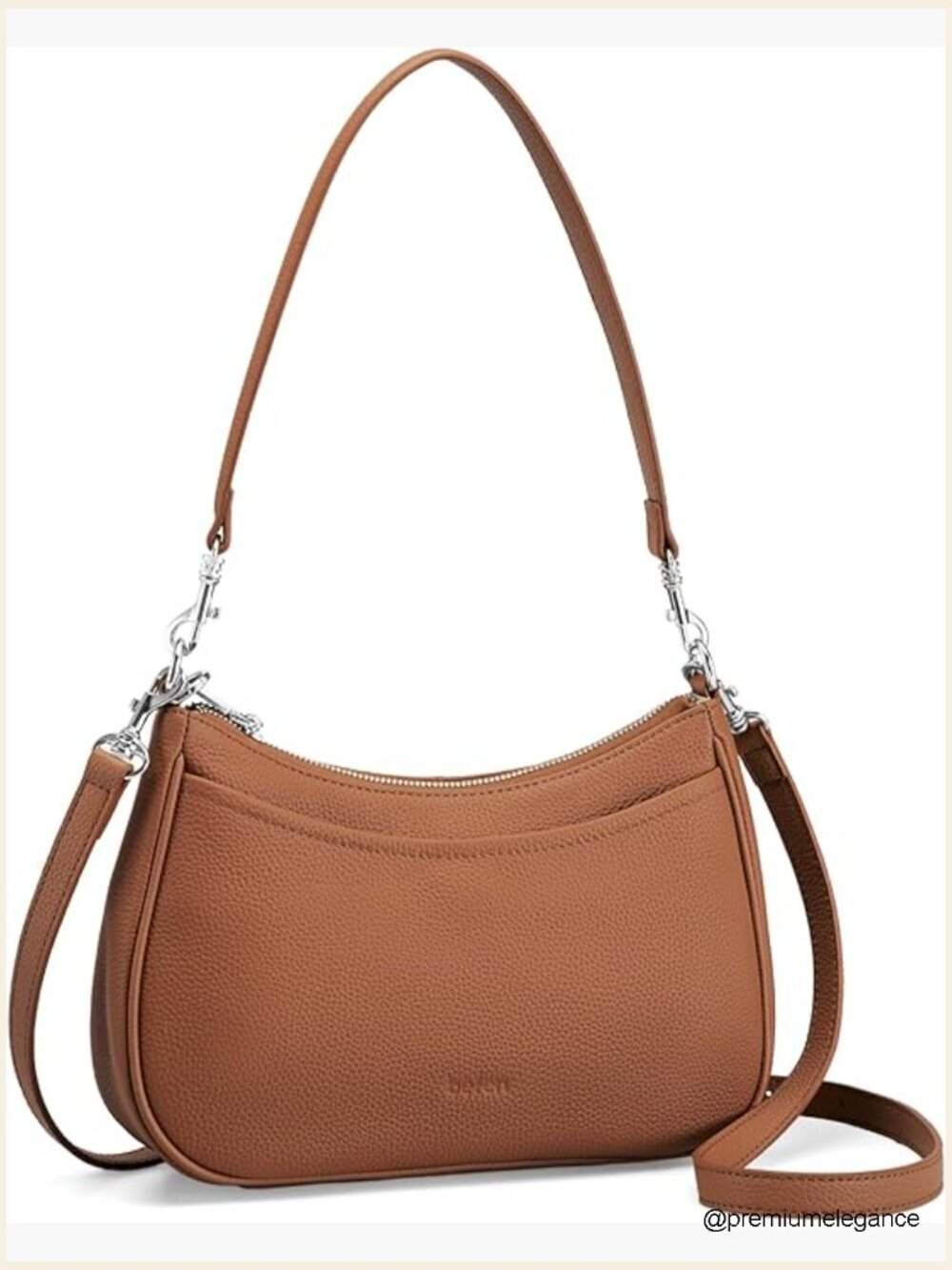 Genuine Leather Hobo Crossbody Bag with RFID Anti-Theft Lock